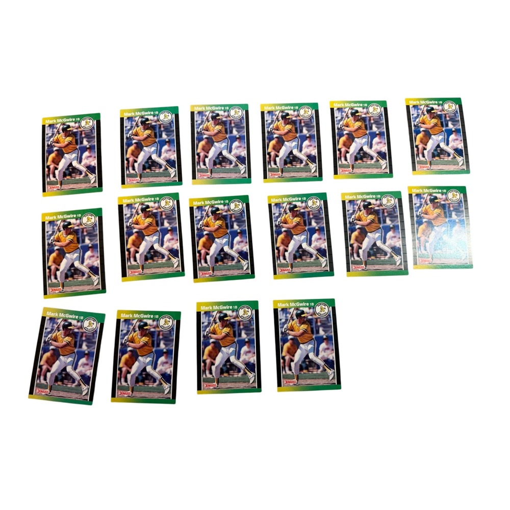 Mark McGwire 1989 Donruss #95 Baseball Card Lot of 15 Oakland A's Raw MLB